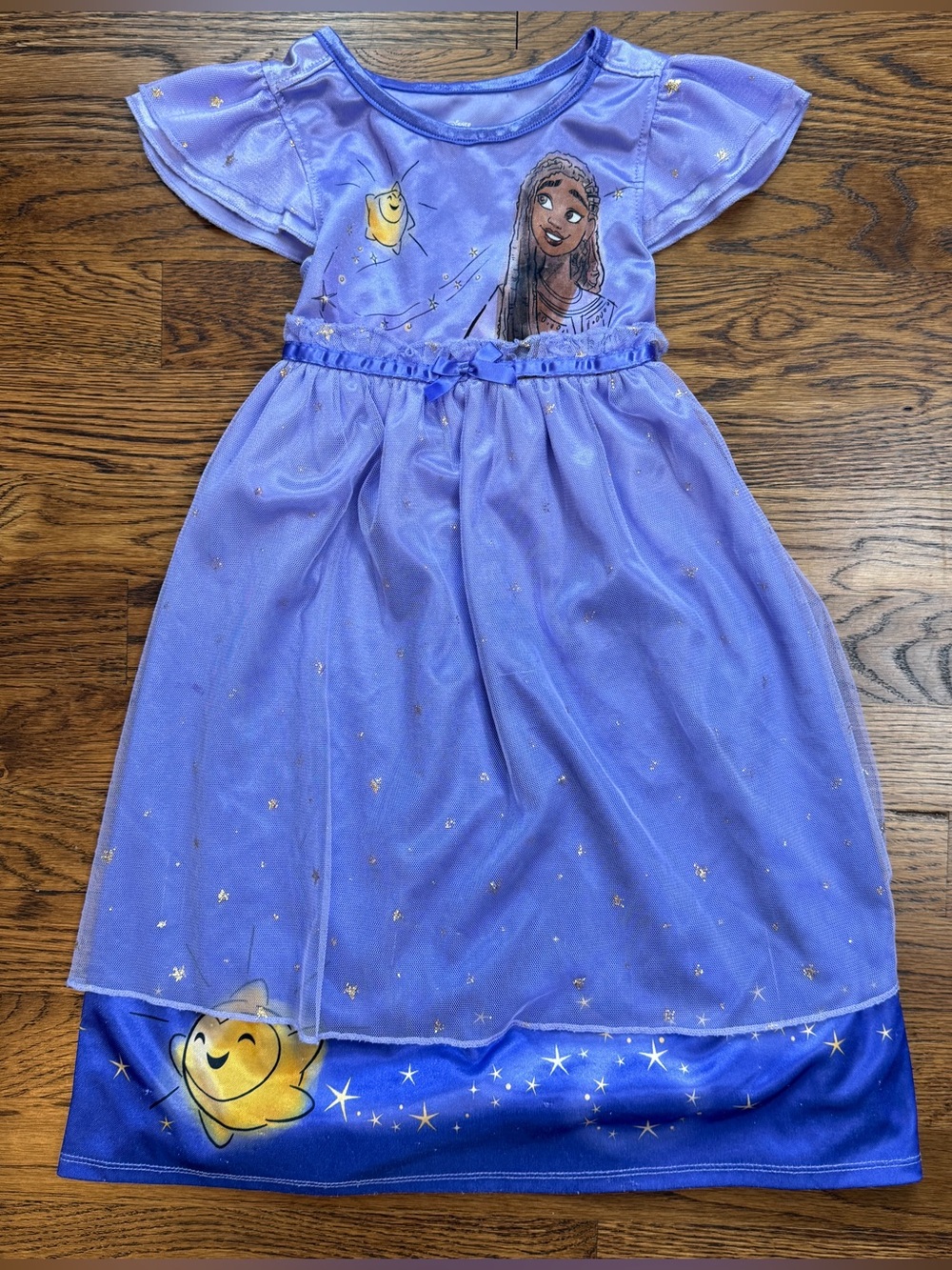 Disney Wish Girls Asha & Wishing Star Purple Princess Tulle Dress Star Print 3T